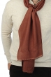 Cashmere & Zijde accessoires stola scarva chocolade bruin 170x25cm